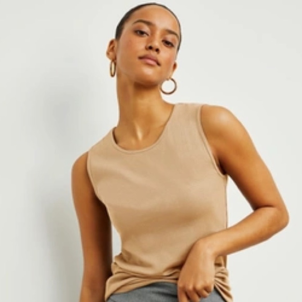MM LaFleur NWT Paige Pima Cotton Ribbed Tank Size Large